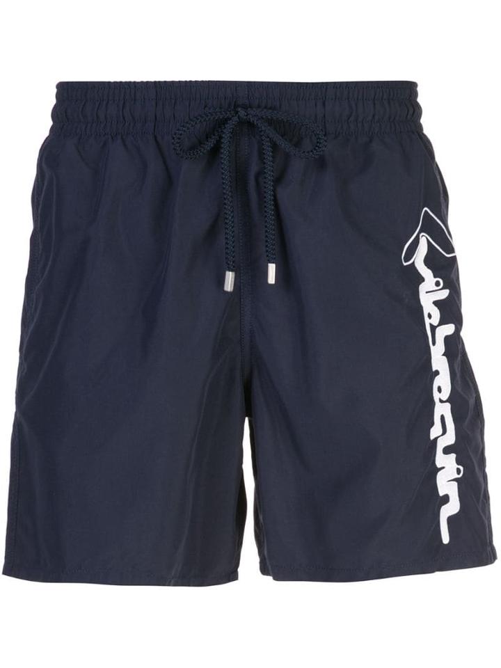 Vilebrequin Side Logo Swim Shorts - Blue