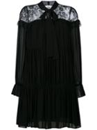 Twin-set - Lace Panel Swing Dress - Women - Polyamide/polyester/viscose - S, Black, Polyamide/polyester/viscose
