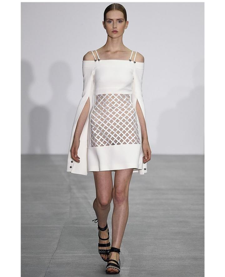 David Koma - David Koma Dress White Viscose - Women - Viscose - 12, Viscose