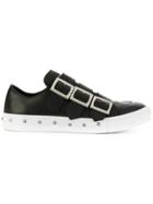 Alexander Mcqueen Buckled Sneakers - Black