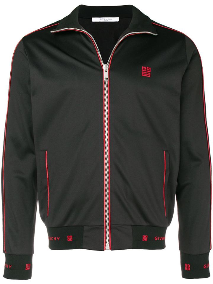 Givenchy Contrast Zipped Sweatshirt - Black