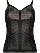 Helmut Lang Ruched Tank Top - Black