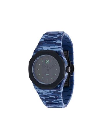 D1 Milano Camouflage Watch - Camo Blu