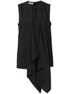 Marni - Tail Front Top - Women - Silk/acetate - 44, Black, Silk/acetate