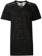 Diesel V-neck T-shirt, Men's, Size: Large, Black, Cotton/polyamide