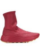 Del Carlo Slip-on Hi-top Sneakers - Red