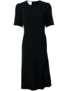 Cédric Charlier Side Slit Dress, Women's, Size: 40, Black, Polyester/polyurethane
