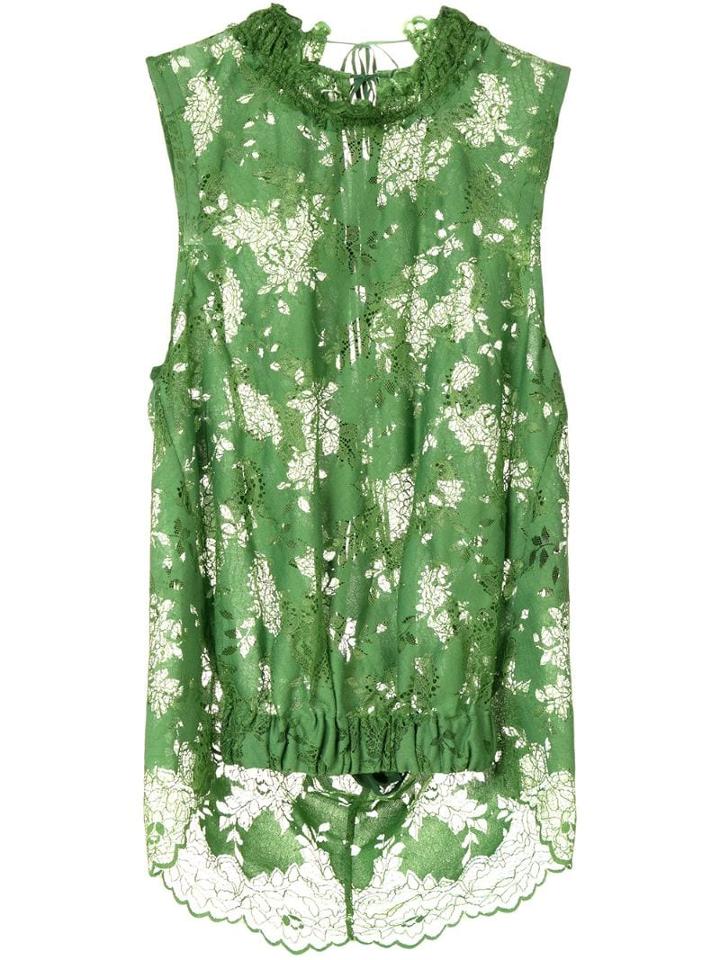 Ann Demeulemeester Priss Lace Top - Green