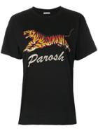 P.a.r.o.s.h. Tiger Print T-shirt - Black