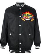 Ktz Embroidered Patch Bomber Jacket, Men's, Size: Xs, Black, Nylon