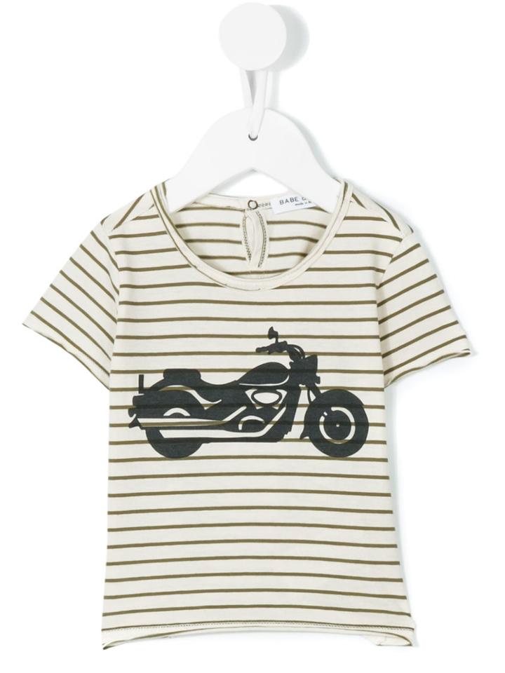 Babe And Tess - Motorcycle Print T-shirt - Kids - Cotton - 18 Mth, Green