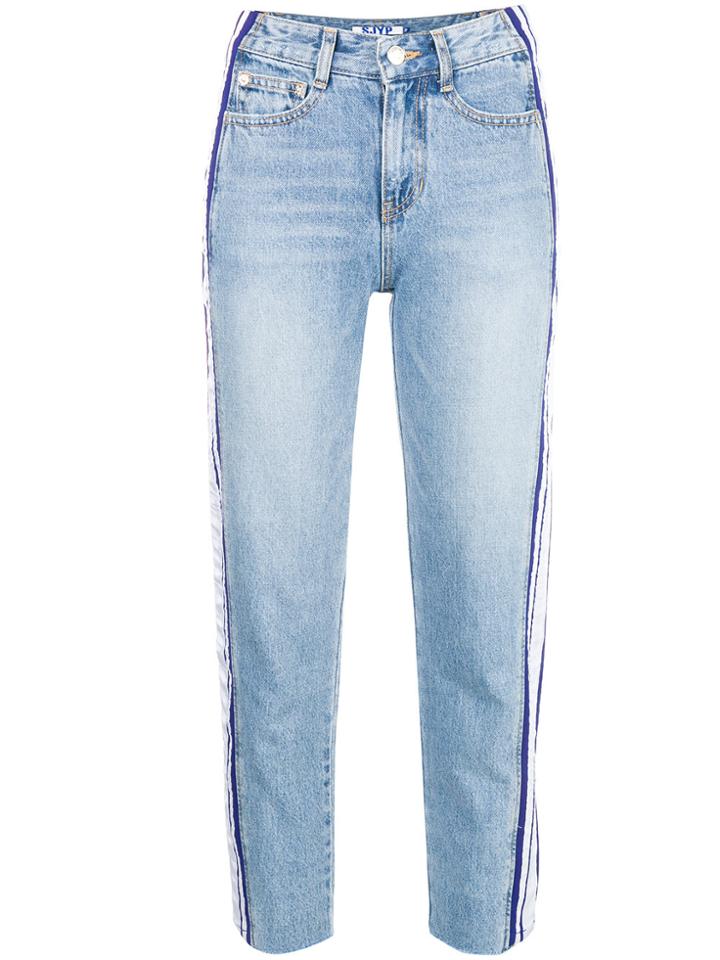 Sjyp Side Stripe Jeans - Blue