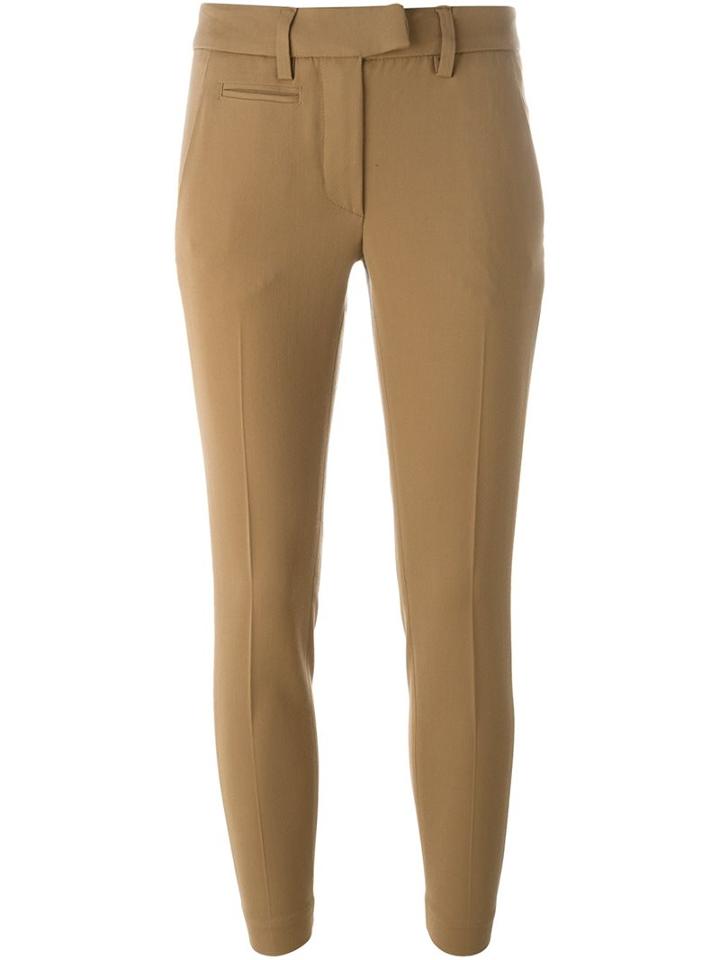 Dondup - Slim Chino Trousers - Women - Spandex/elastane/acetate/viscose/virgin Wool - 25, Nude/neutrals, Spandex/elastane/acetate/viscose/virgin Wool
