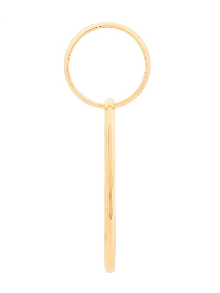 Mm6 Maison Margiela Drop Hoop Earring - Gold