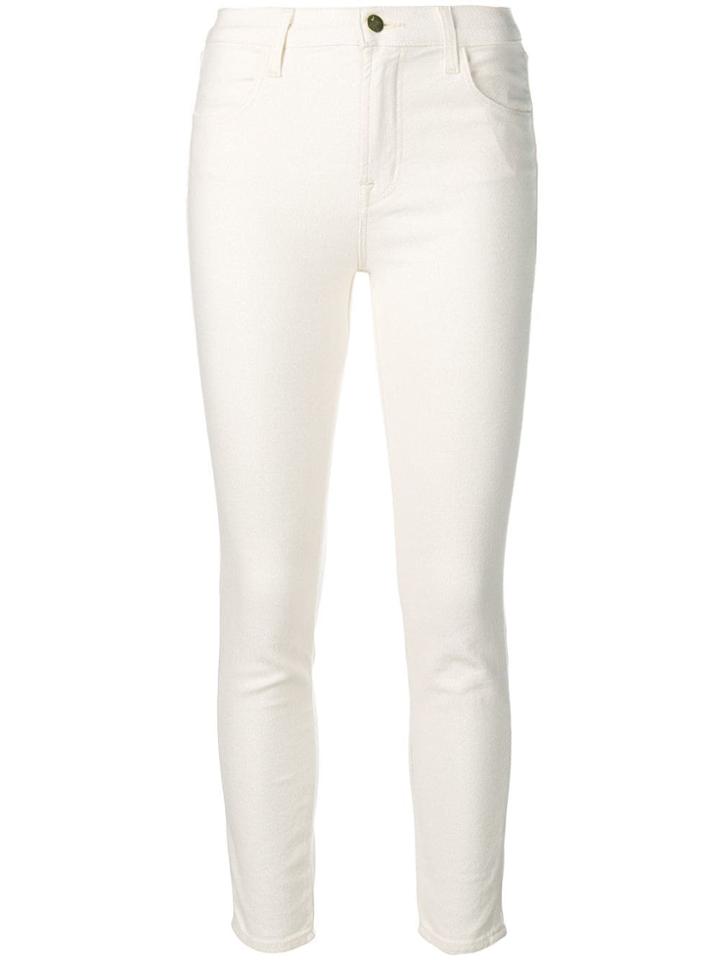 J Brand High-rise Skinny Jeans - White