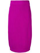 Marc Jacobs Ribbed Pencil Skirt - Purple