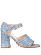 Maryam Nassir Zadeh Chunky Plaid Sandals - Blue