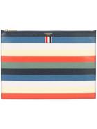 Thom Browne Striped Zip Pouch - Multicolour