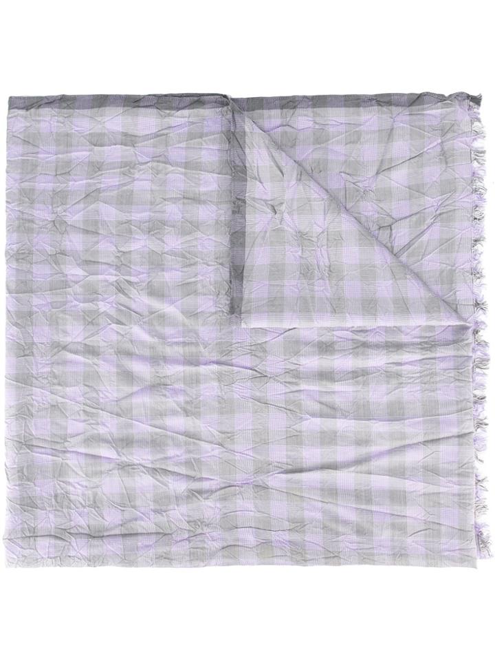 Brioni Wrinkled Brioni Scarf - Pink & Purple