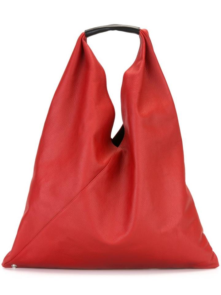 Mm6 Maison Margiela Large Triangular Tote, Women's, Red