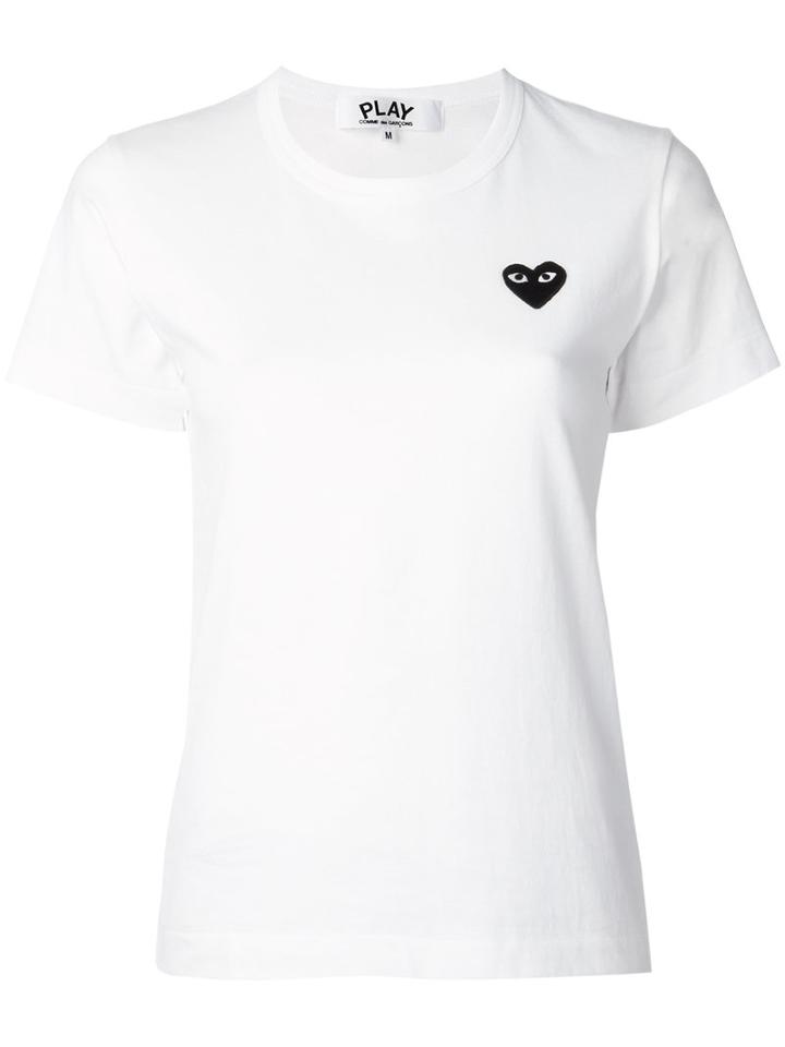 Comme Des Garçons Play Short Sleeve 'play' T-shirt, Women's, Size: Medium, White, Cotton