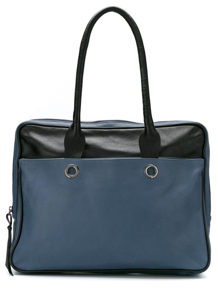 Mara Mac Panelled Briefcase - Black