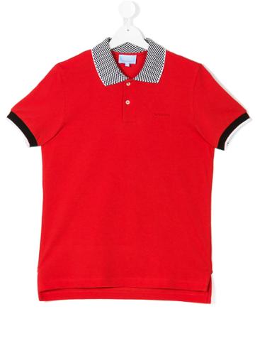 Lanvin Petite Contrasting Collar Polo Shirt - Red