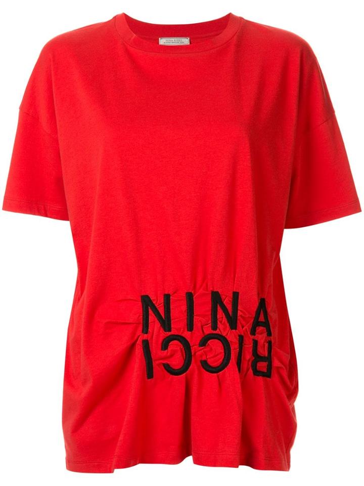 Nina Ricci Embroidered Logo T-shirt