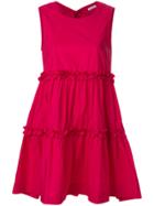 P.a.r.o.s.h. Gathered Panelled Dress - Pink & Purple