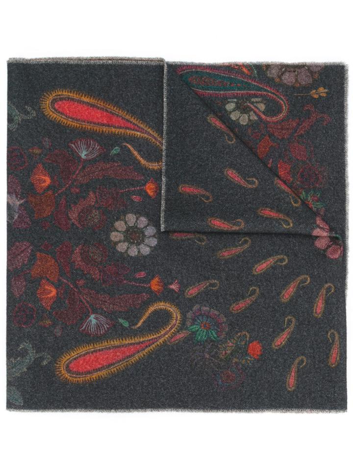 Paul Smith Embroidered Knitted Scarf - Multicolour