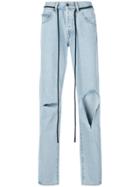 Off-white Diag Raw Cut Jeans - Blue