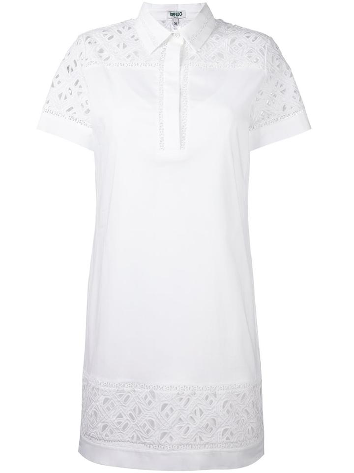 Kenzo 'flying Kenzo' Dress, Women's, Size: 40, White, Cotton/polyester