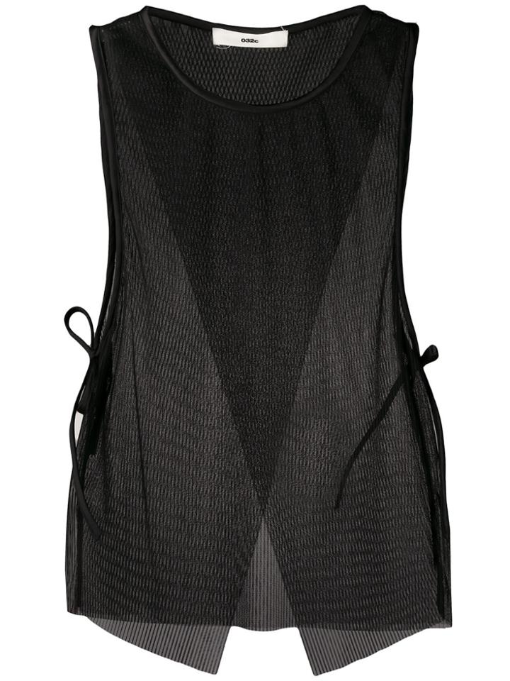 032c Mesh Panelled Vest - Black