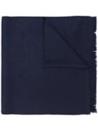 Emporio Armani - Knitted Scarf - Men - Wool - One Size, Blue, Wool