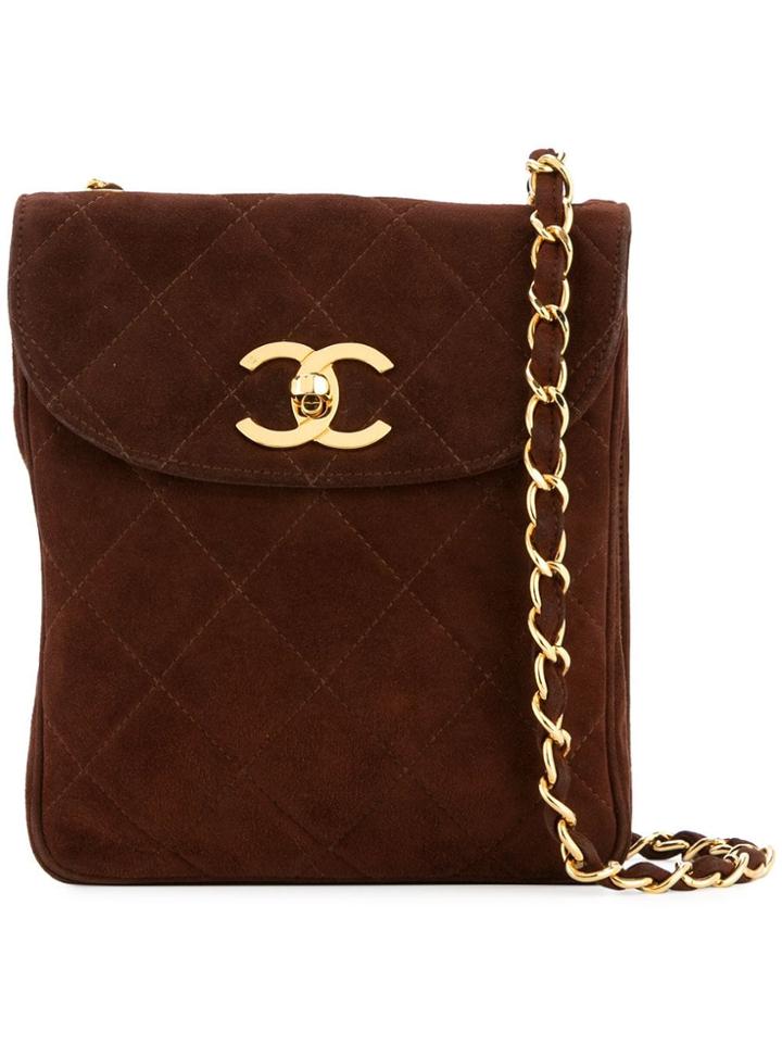 Chanel Vintage Chanel Quilted Cc Chain Shoulder Bag - Red