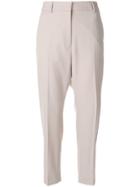 Jil Sander Cropped Trousers - Nude & Neutrals