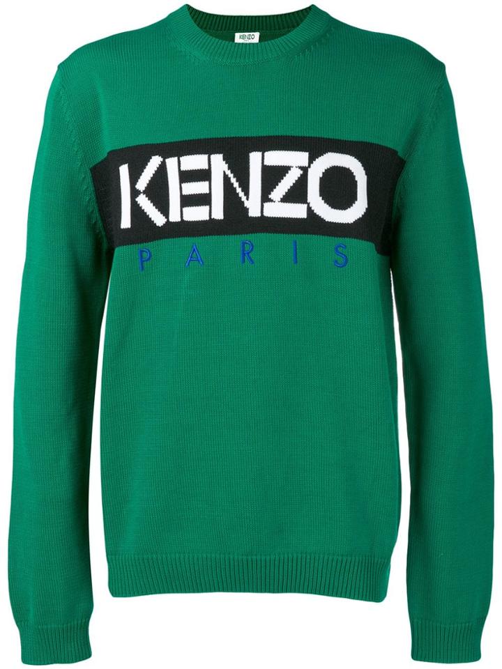 Kenzo Logo Knit Jumper - Green