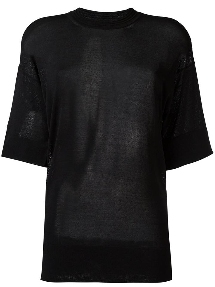 Joseph - Classic T-shirt - Women - Polyester/viscose - M, Black, Polyester/viscose