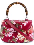 Gucci Floral Print Shoulder Bag, Women's, Green, Leather