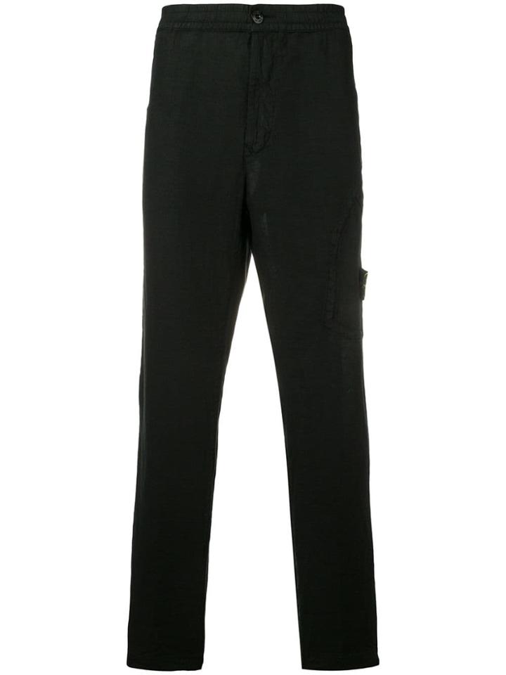 Stone Island Straight Leg Trousers - Black