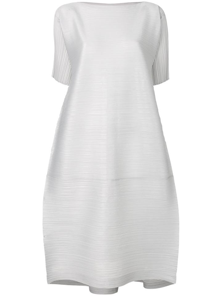 Pleats Please By Issey Miyake Micropleat Flared Dress - Grey