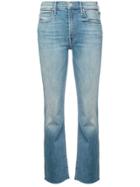 Mother Dutchie Ankle Fray Jeans - Blue
