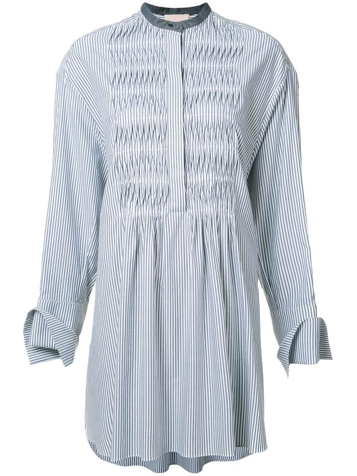 Roksanda - Gathered Front Blouse - Women - Cotton - 8, Blue, Cotton