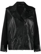 Federica Tosi Relaxed-fit Biker Jacket - Black