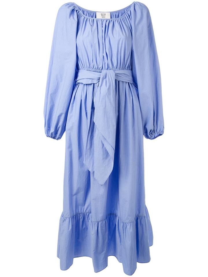 Eugenia Dress - Women - Cotton - 6, Blue, Cotton, Maryam Nassir Zadeh