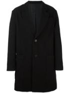 Ami Alexandre Mattiussi Single Breasted Coat, Men's, Size: 48, Black, Wool