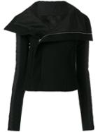 Rick Owens - Classic Biker Jacket - Women - Silk/cotton/polyamide/virgin Wool - 44, Black, Silk/cotton/polyamide/virgin Wool