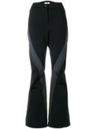 Fendi Flared Colour-block Trousers - Black