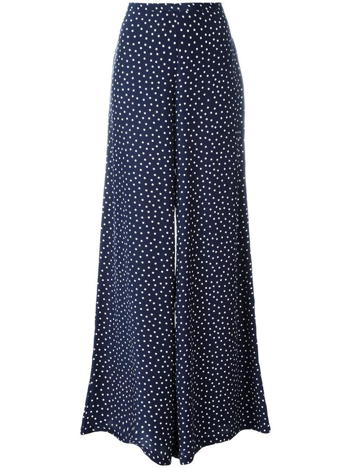 P.a.r.o.s.h. Spotted Trousers, Women's, Blue, Silk