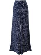 P.a.r.o.s.h. Spotted Trousers, Women's, Blue, Silk